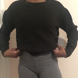 👑 Ardene black crop hoodie